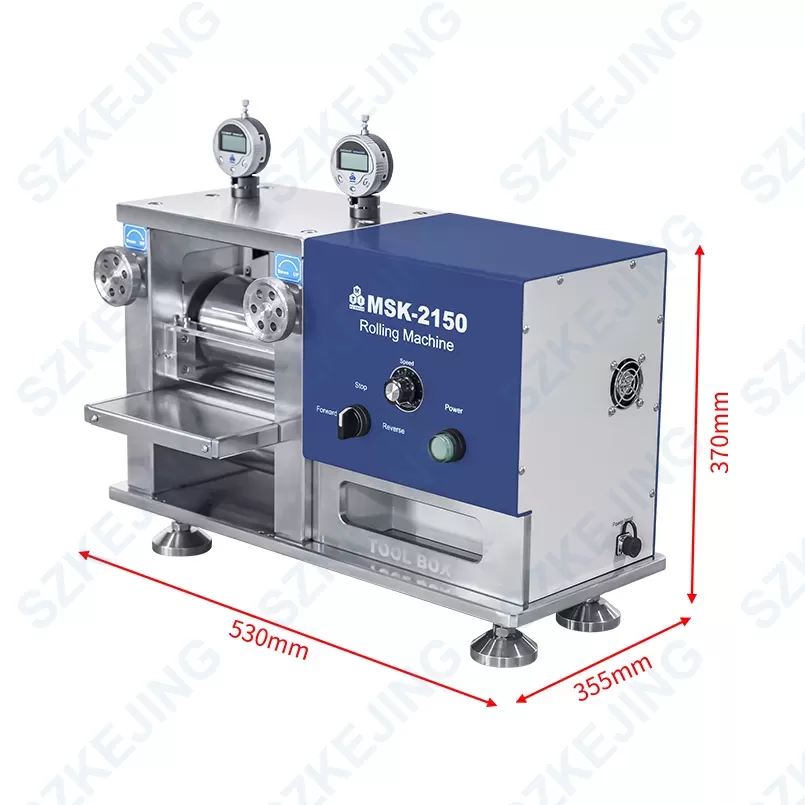 MSK-2150(24V)-05 Electric Precision Rolling Press with Tool Box, Glovebox Compatible-MSK-2150 (24V)